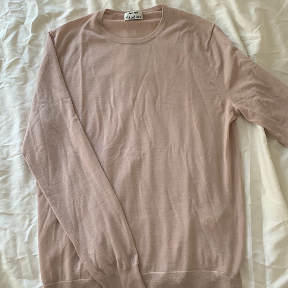 Light pink merino wool sweater